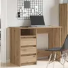 vidaXL Artisan dubový stôl 102x50x75 cm materiál na báze Náhľad obrázku produktu 3