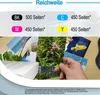 A collage of images showing printer ink cartridge yield information and various photographs. Produktbild-Vorschau