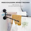 Edelstahl 3-armige Handtuchhalter Bad Schwenkbar 3-armige Produktbild-Vorschau 2