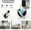 Chariot de cuisine COSTWAY avec plateau, étagères et 3 Voir les images du produit 5