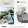 Bain de soleil rond modulable SANTORIN - gris Voir les images du produit 4