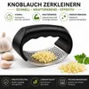 Edelstahl Knoblauchpresse mit ergonomischem Griff – leicht Produktbild-Vorschau 2