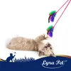 10 Stk. Lyra Pet® Katzenangel rosa mit Feder Produktbild-Vorschau 2