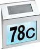 A silver solar house number sign with the number 78c illuminated. Podgląd zdjęcia produktu