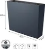 Hoher Pflanzkübel mit Einsatz CORBI 77 cm anthrazit 58 cm Produktbild-Vorschau 25