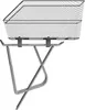 A silver wire basket with a folding metal stand, isolated on a white background. Náhľad obrázku produktu