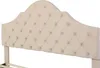 A beige upholstered headboard with button tufting. Produktbild-Vorschau