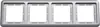 ROTH LANGE 57919 Abdeckrahmen 4-fach Plus silberplus Produktbild-Vorschau 1