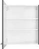 An open white cabinet with two shelves. Produktbild-Vorschau