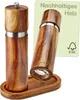 Macinae pepe in legno di acacia con sottobicchiere - Anteprima dell’immagine prodotto 1