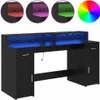 vidaXL Schreibtisch Schwarze Eiche Holzwerkstoff 160 x 55 x Produktbild-Vorschau 4