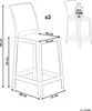 BELIANI Set aus 2 Barhockern Transparenter Kunststoff 99 cm Produktbild-Vorschau 7