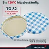 WELLGRO 100x Einmachdeckel TO82 - blau kariert - Produktbild-Vorschau 3
