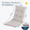 BURI 2x Hochlehner Auflage 117x49x6 cm - wetterfeste Produktbild-Vorschau 2