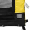vidaXL Remorque pour vélo Chiens Jaune et noir Tissu Oxford Voir les images du produit 10