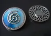 Brosche Magnet Magnetbrosche Silber Blau Strass 4,5cm Produktbild-Vorschau 2