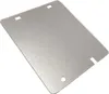 A silver-colored metal plate with cutouts and a hole. Náhled obrázku produktu