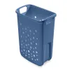 A blue laundry basket with holes. Podgląd zdjęcia produktu
