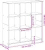 vidaXL Knihovna Sonoma dub 102x32x108 cm Materiál na bázi Náhled obrázku produktu 7