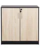 BELIANI Büroschrank Helles Holz / Schwarz 80 x 80 x 40 cm Produktbild-Vorschau 7