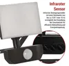 LED-Flutlicht TAMBO mit Bewegungssensor, 10 W, 1000 lm, schwarz Produktbild-Vorschau