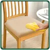 Stretch Sitzbezug für Stühle - 40 x 40 cm - Beige Samt - Produktbild-Vorschau 7