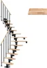 Pertura Mittelholmtreppe Spiros Buche Leimholz Anthrazit Produktbild-Vorschau 1