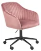 BELIANI Arbeitshocker Rosa Samtstoff Modern Produktbild-Vorschau 5