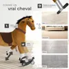 Cheval à bascule sur roulettes en peluche - 34 x 89 x 100 Voir les images du produit 4