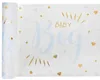 Tischläufer 'Baby Boy' 28 cm x  3 m - weiß, gold & hellblau Produktbild-Vorschau 3