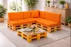 Setgarden Large Palettenkissen 8er Set Outdoor 120x60x10cm Produktbild-Vorschau 2
