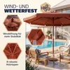 KINGSLEEVE® Holz Sonnenschirm 330 cm Groß UV Schutz 80+ Produktbild-Vorschau 4