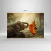 Bilder auf glas - Elefant Mönch Stoßzahn - 70x50cm - Produktbild-Vorschau 3