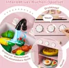 COSTWAY Kinderküche Spielküche mit 10 Zubehör, Licht und Produktbild-Vorschau 5