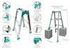 Aluminium telescoopladder, 2x2 sporten, multifunctionele Productafbeelding-voorbeeld 7