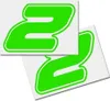 Startnummer Aufkleber 2er Set, Schrift Assen, # 2 grün Produktbild-Vorschau 1