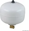 A white expansion vessel with a black cap and a brass fitting at the bottom, isolated on a white background. Podgląd zdjęcia produktu