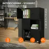 ML-Design schedario 75x40x120 cm, nero, acciaio, mobile da Anteprima dell’immagine prodotto 2