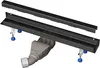 Aquabad Slim Wall Schwarz Matt Duschrinne 100cm mit Blende: Produktbild-Vorschau 4