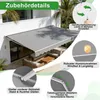 LZQ 250 x 200 cm Markýza s kloubovým ramenem Hliníková Náhled obrázku produktu 6