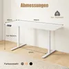 COSTWAY scrivania in piedi per computer 160x60cm regolabile Anteprima dell’immagine prodotto 3