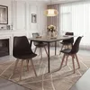 BEALIFE Set da 4 sedie da pranzo con gambe in legno | Anteprima dell’immagine prodotto 8