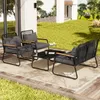 A patio set on a deck with a grassy yard in the background. Anteprima dell’immagine prodotto