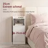 HOMCOM Nachttisch 2er-Set mit Ladestation, offenem Fach für Produktbild-Vorschau 4
