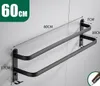 APT AG988 Nástenný vešiak na uteráky 60 cm čierna Náhľad obrázku produktu 1
