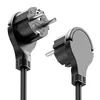 Two black electrical plugs with cables are shown against a white background. Produktbild-Vorschau