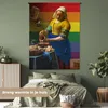 MuchoWow® Wandteppich Wandbehang Milchmädchen - Regenbogen Produktbild-Vorschau 4
