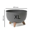 Pot de fleur rond sur pieds 47 cm Anthracite Voir les images du produit 2
