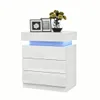 Nachttisch Nachtschrank mit LED-Beleuchtung mit 3 Produktbild-Vorschau 1