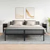 A bedroom scene with a bed and two nightstands. Podgląd zdjęcia produktu